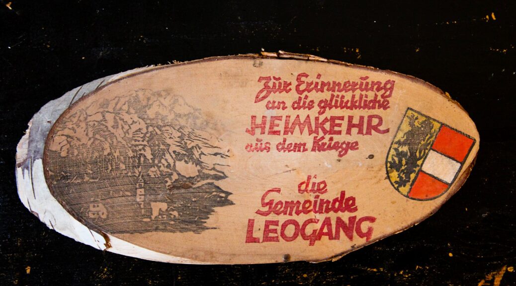Erinnerung an die glückliche Heimkehr aus dem Krieg
